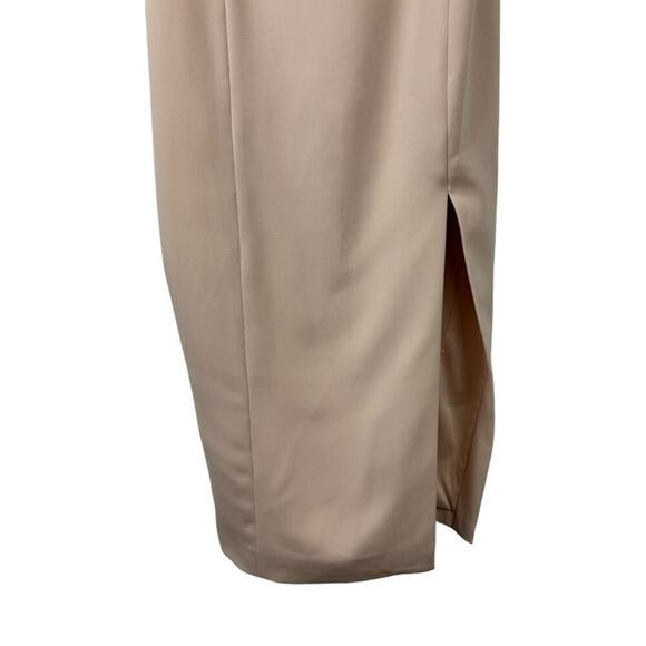 Jay Godfrey Downie Gown Midi Dress Nude Pink Off Shoulder Stretch Size 2 - Picture 7 of 16